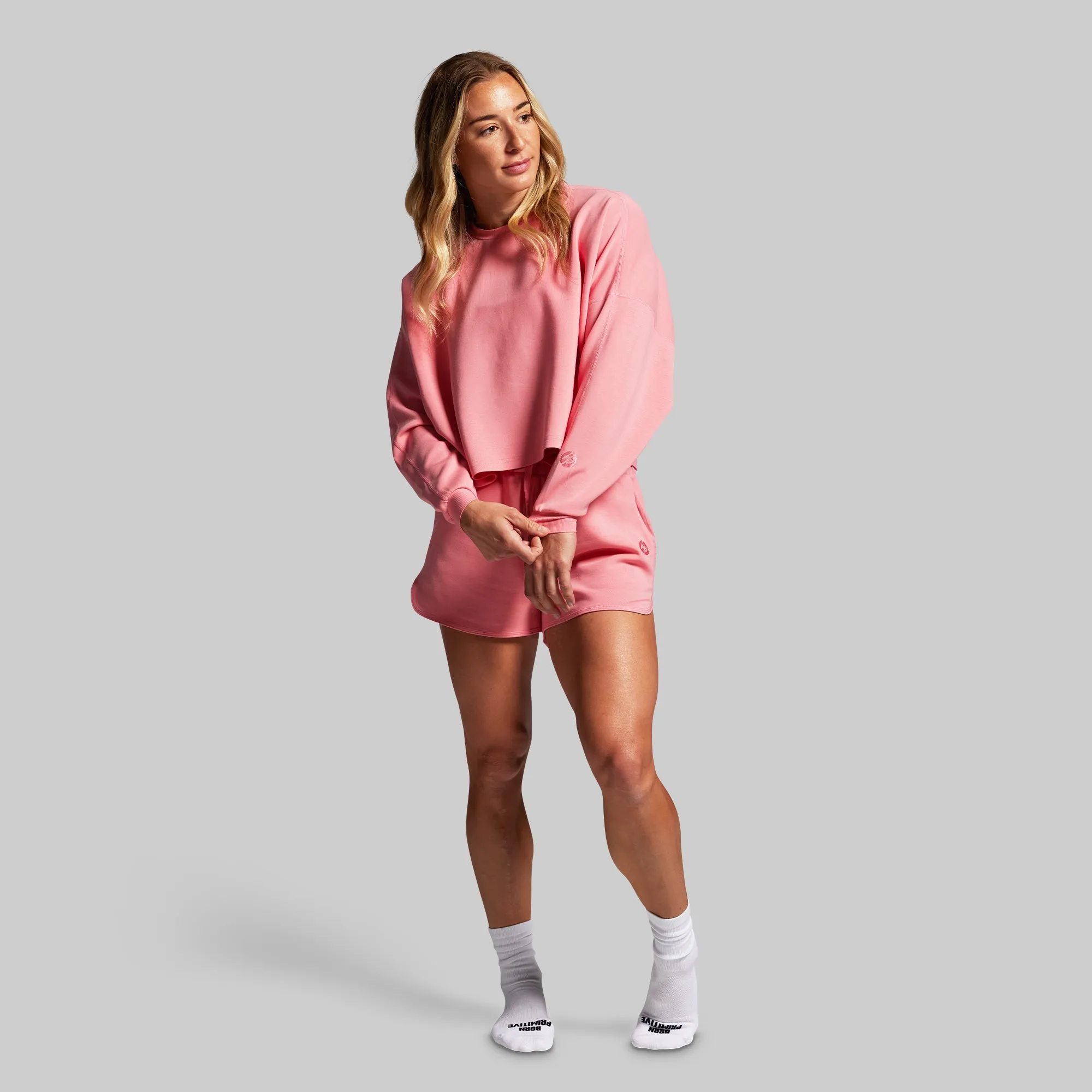 Lounge Lux Cropped Pullover (Faded Rose) sold by Born Primitive product image thumbnail 5