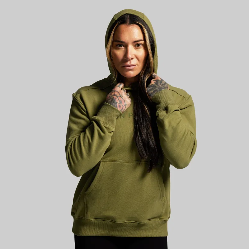 BP Classic Women's Unmatched Hoodie (Army Green) sold by Born Primitive