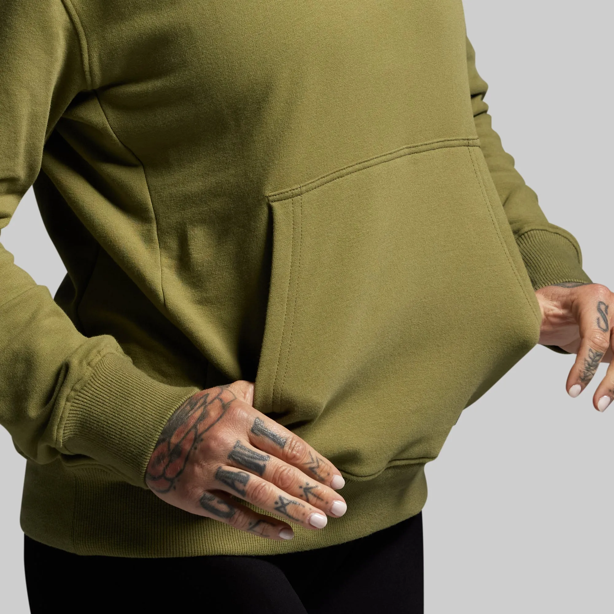 BP Classic Women's Unmatched Hoodie (Army Green) sold by Born Primitive product image thumbnail 5