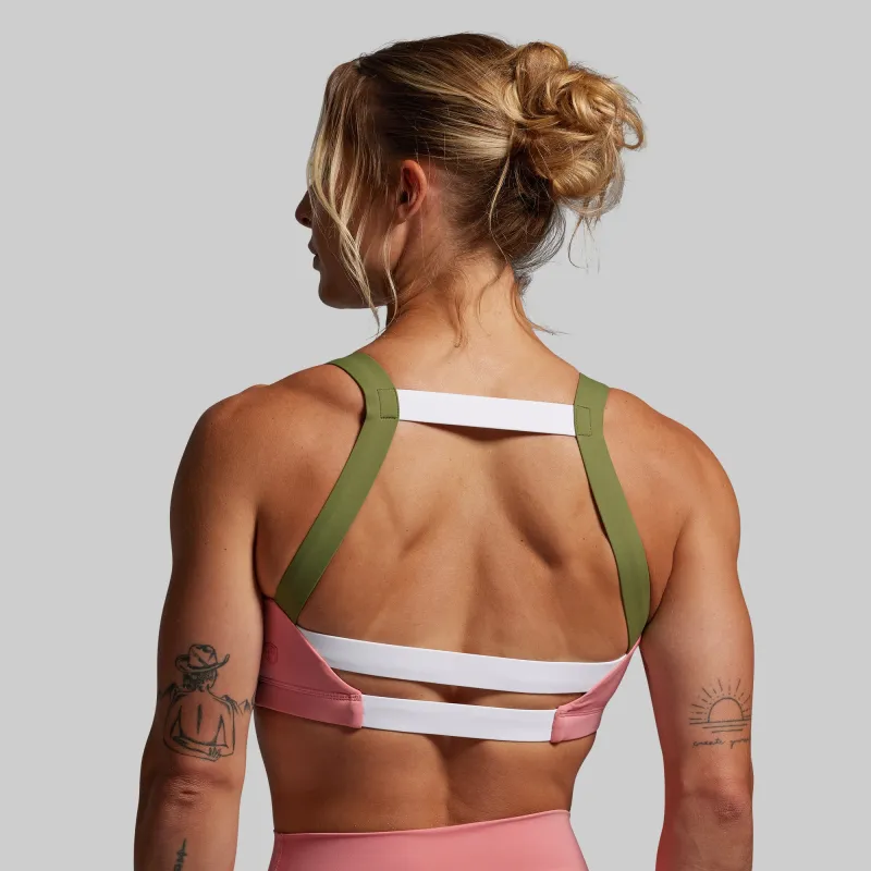 Moxie Sports Bra (Faded Rose) sold by Born Primitive
