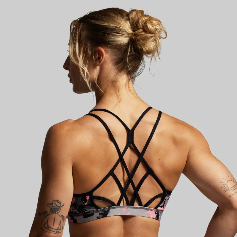 Warrior Sports Bra (Pink Woodland) sold by Born Primitive