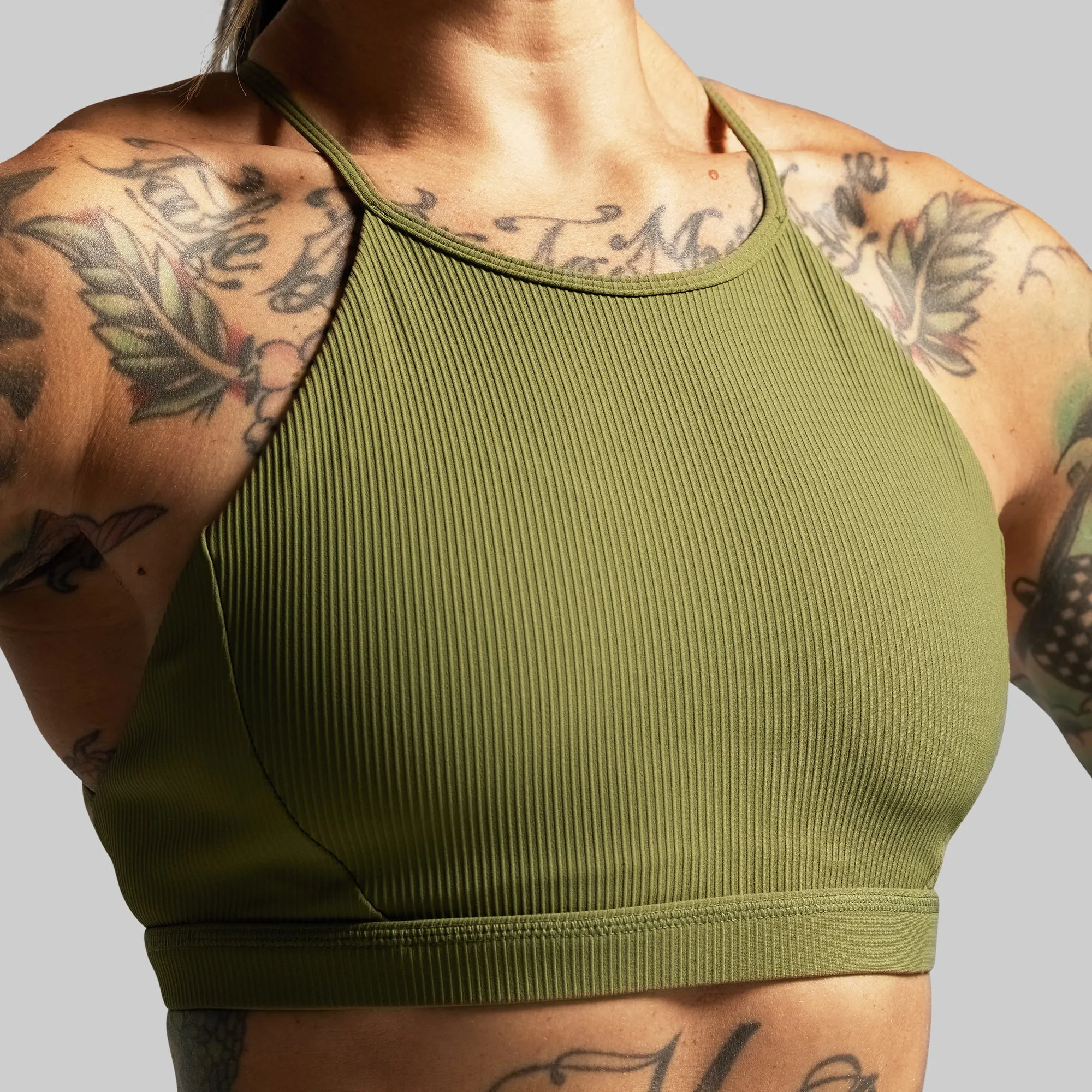 Break the Limits Sports Bra (Army Green) sold by Born Primitive product image thumbnail 3