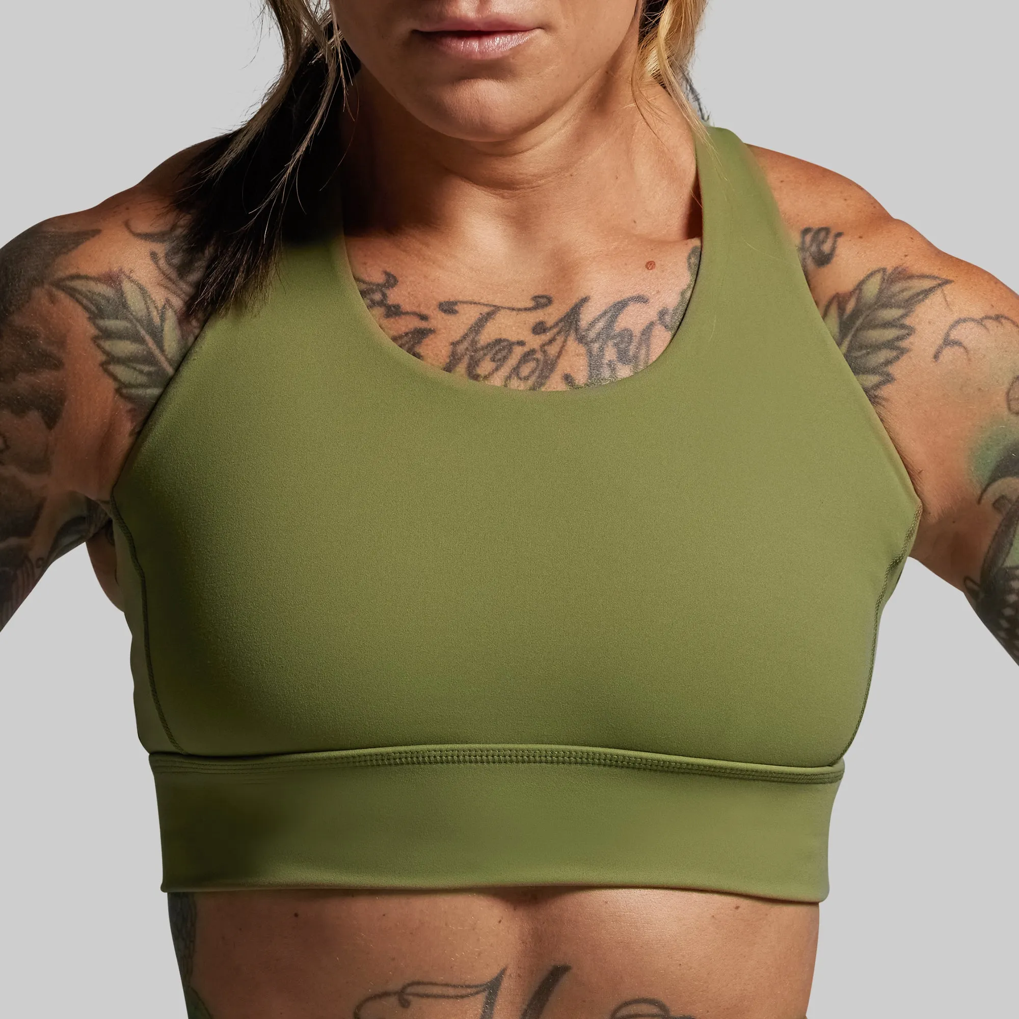 Ignite Sports Bra (Army Green) sold by Born Primitive product image thumbnail 4