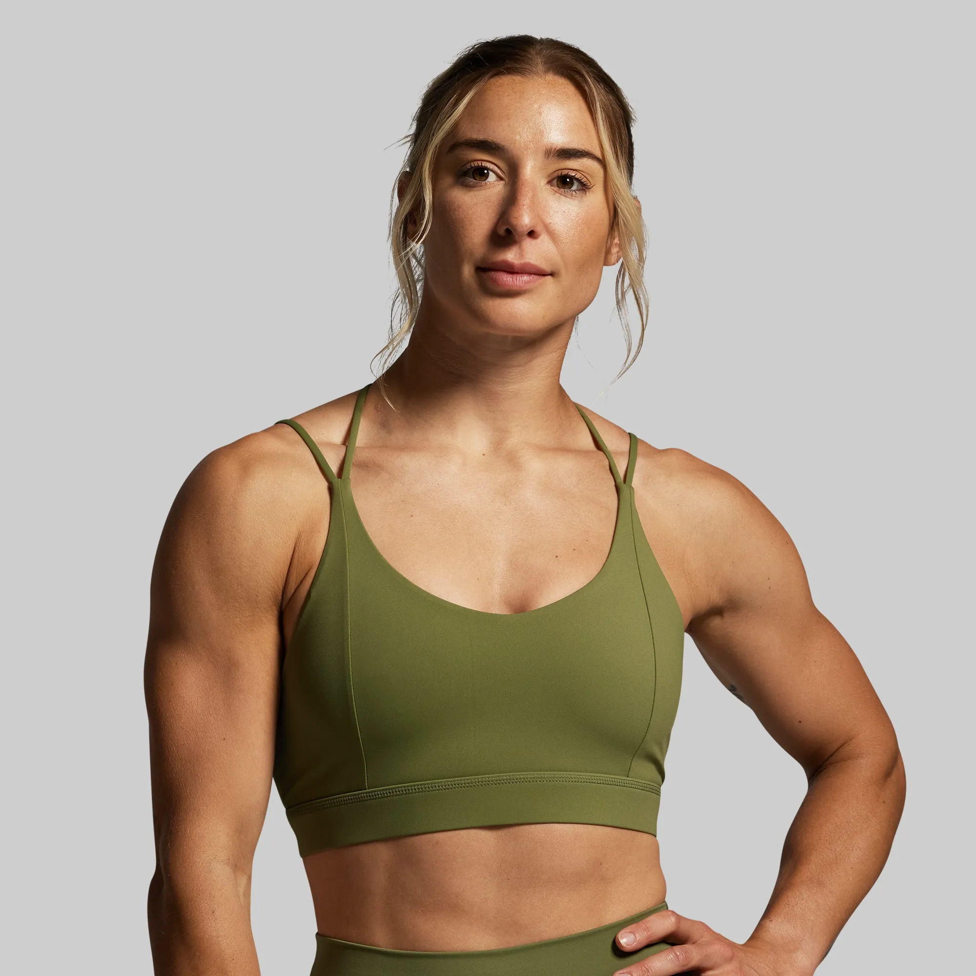 Exhale Sports Bra (Army Green) sold by Born Primitive product image thumbnail 2