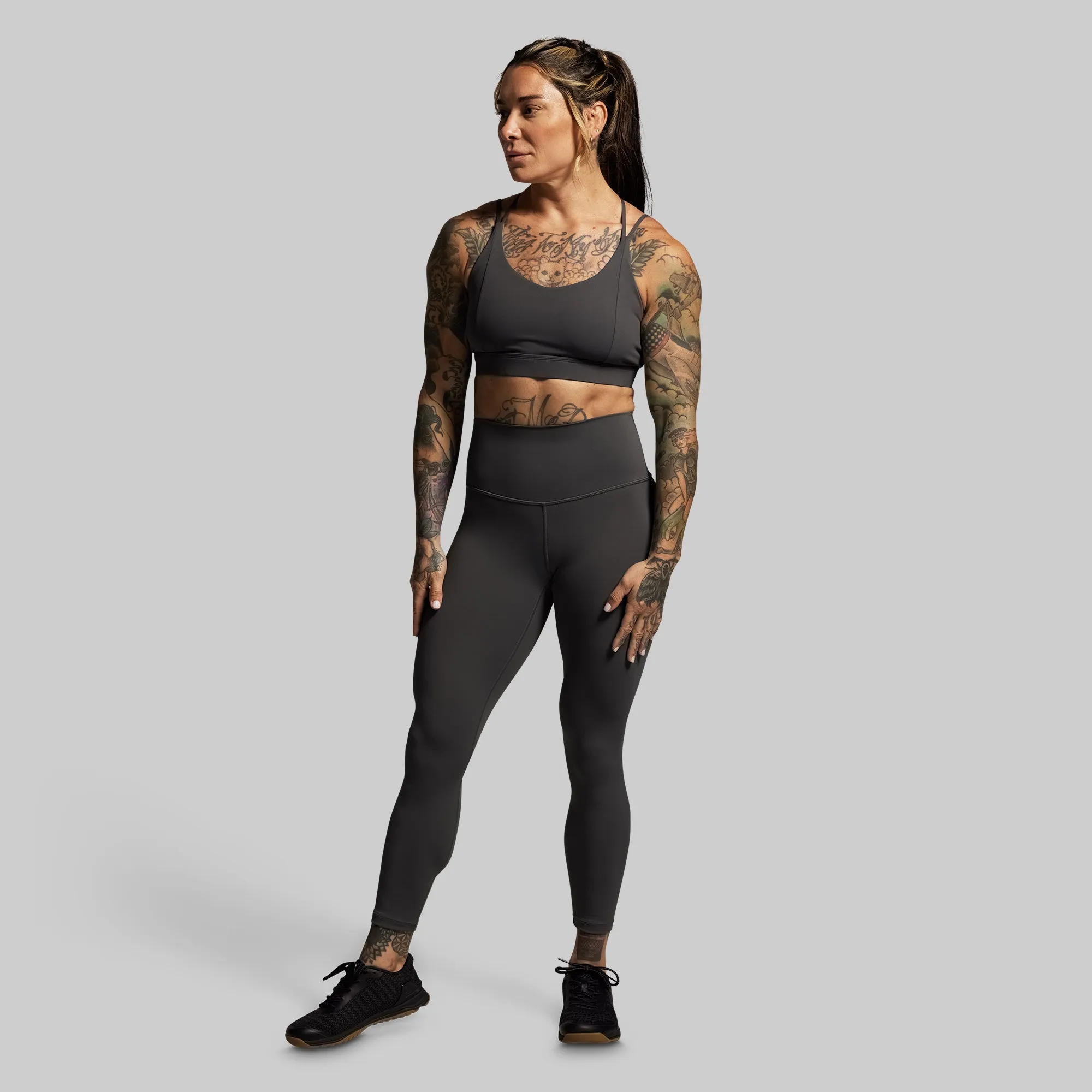 Exhale Sports Bra (Gunmetal) sold by Born Primitive product image thumbnail 4