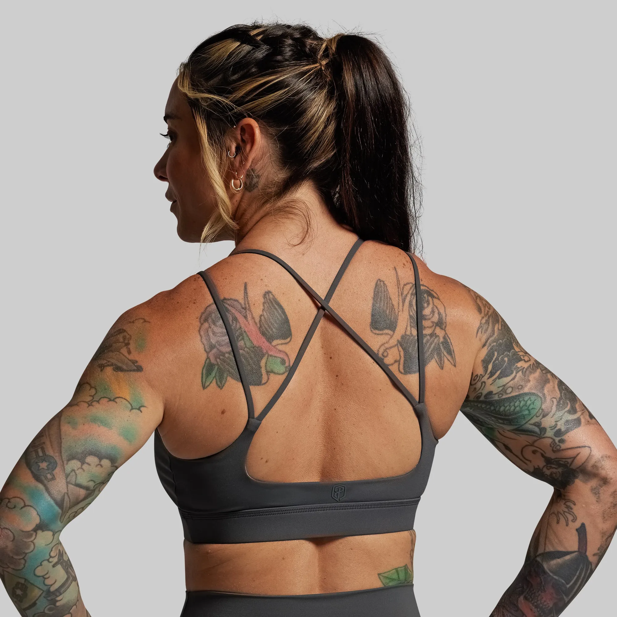 Exhale Sports Bra (Gunmetal) sold by Born Primitive product image thumbnail 3