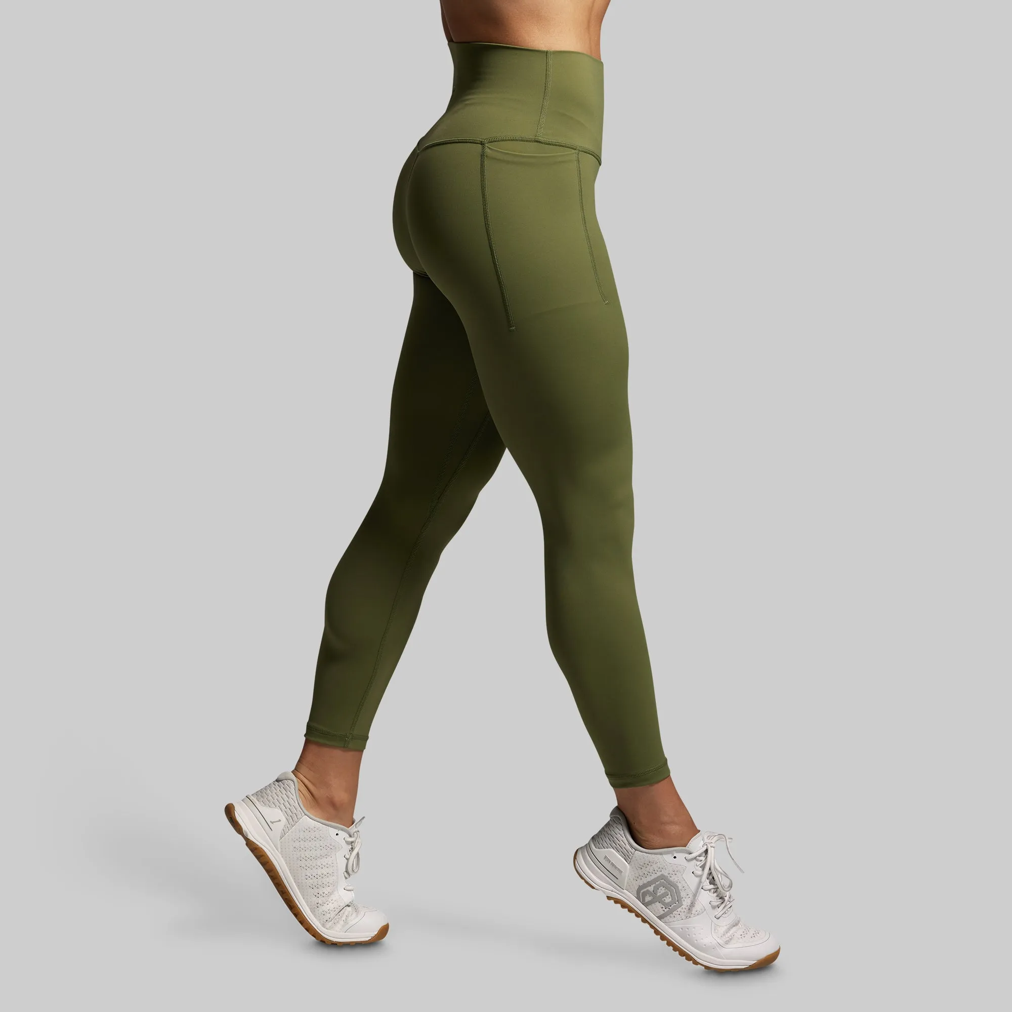 Your Go To 7/8 Legging w/ Pockets 2.0 (Army Green) sold by Born Primitive