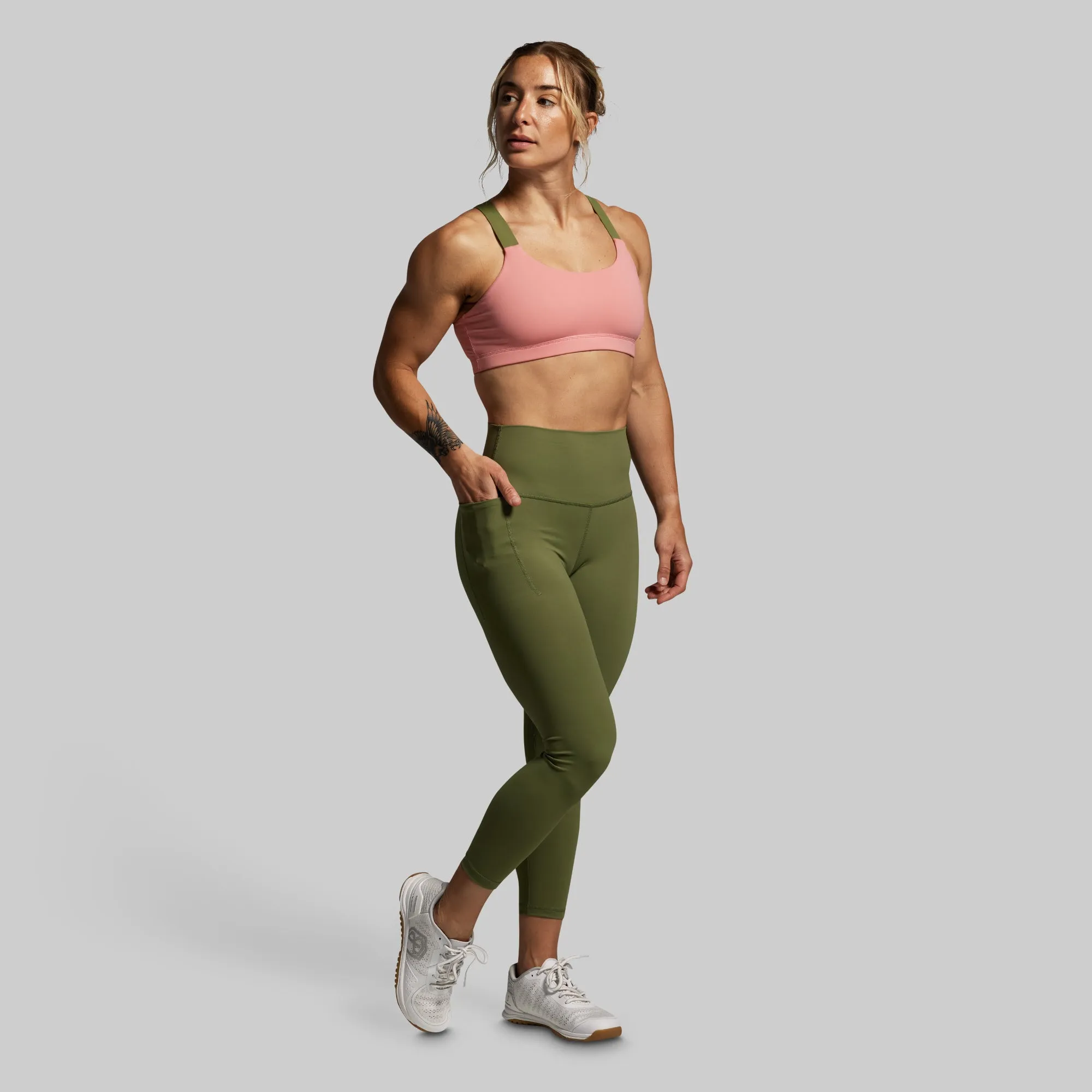 Your Go To 7/8 Legging w/ Pockets 2.0 (Army Green) sold by Born Primitive product image thumbnail 5
