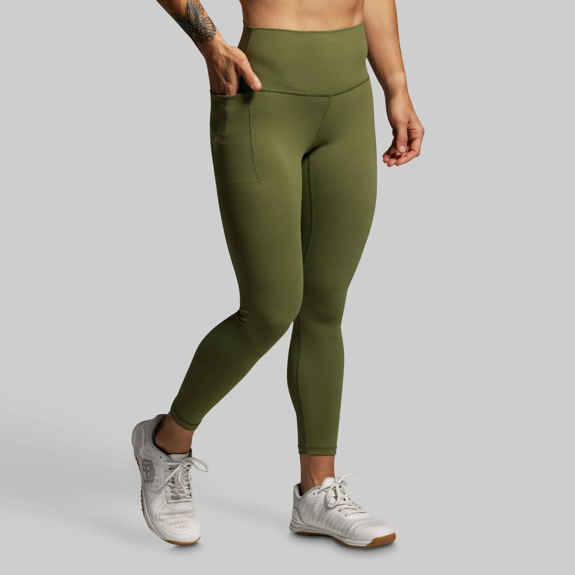 Your Go To 7/8 Legging w/ Pockets 2.0 (Army Green) sold by Born Primitive product image thumbnail 3