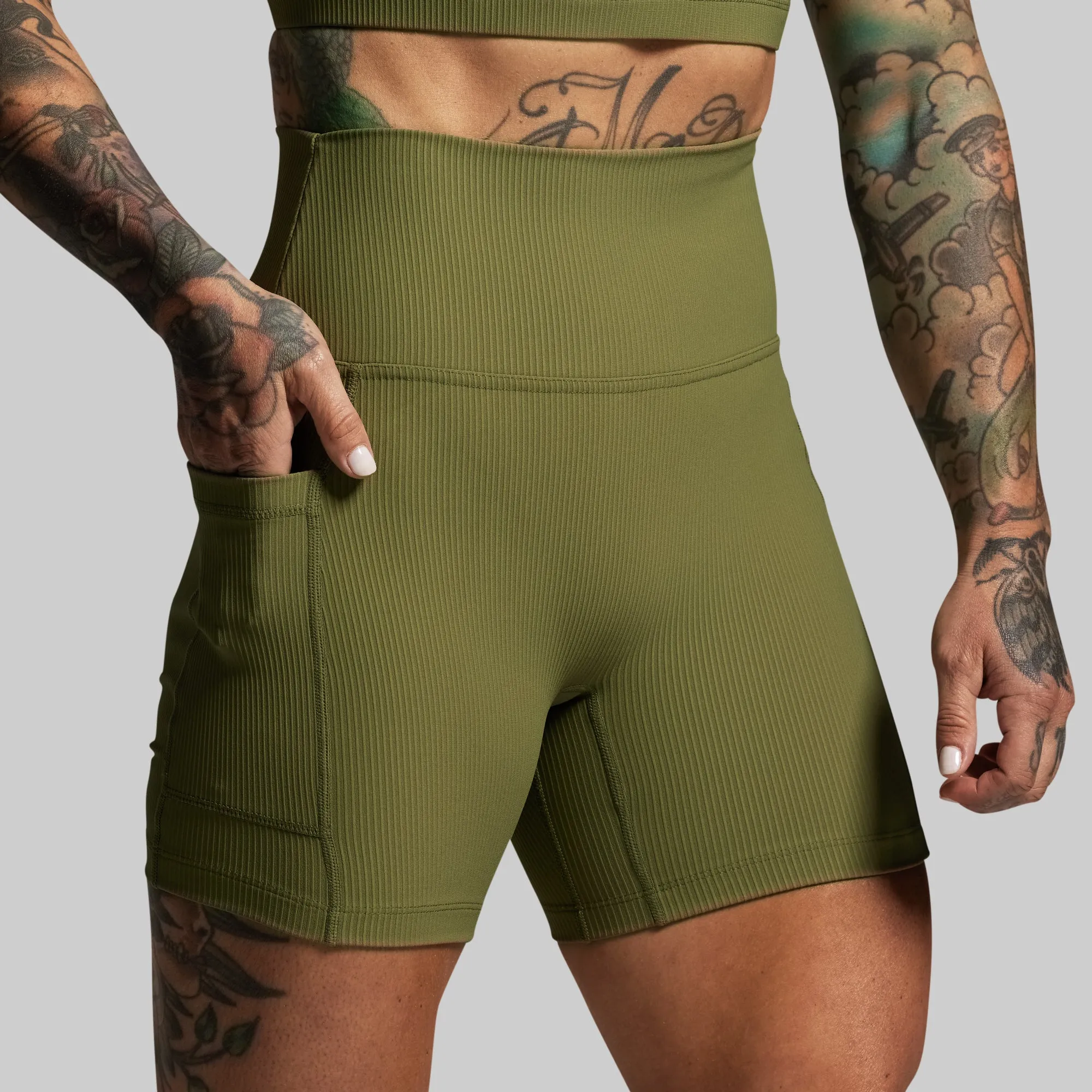 All or Nothing Short (Army Green) sold by Born Primitive