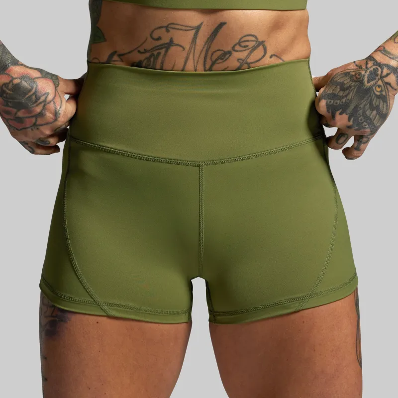 Your Go To Booty Short (Army Green) sold by Born Primitive