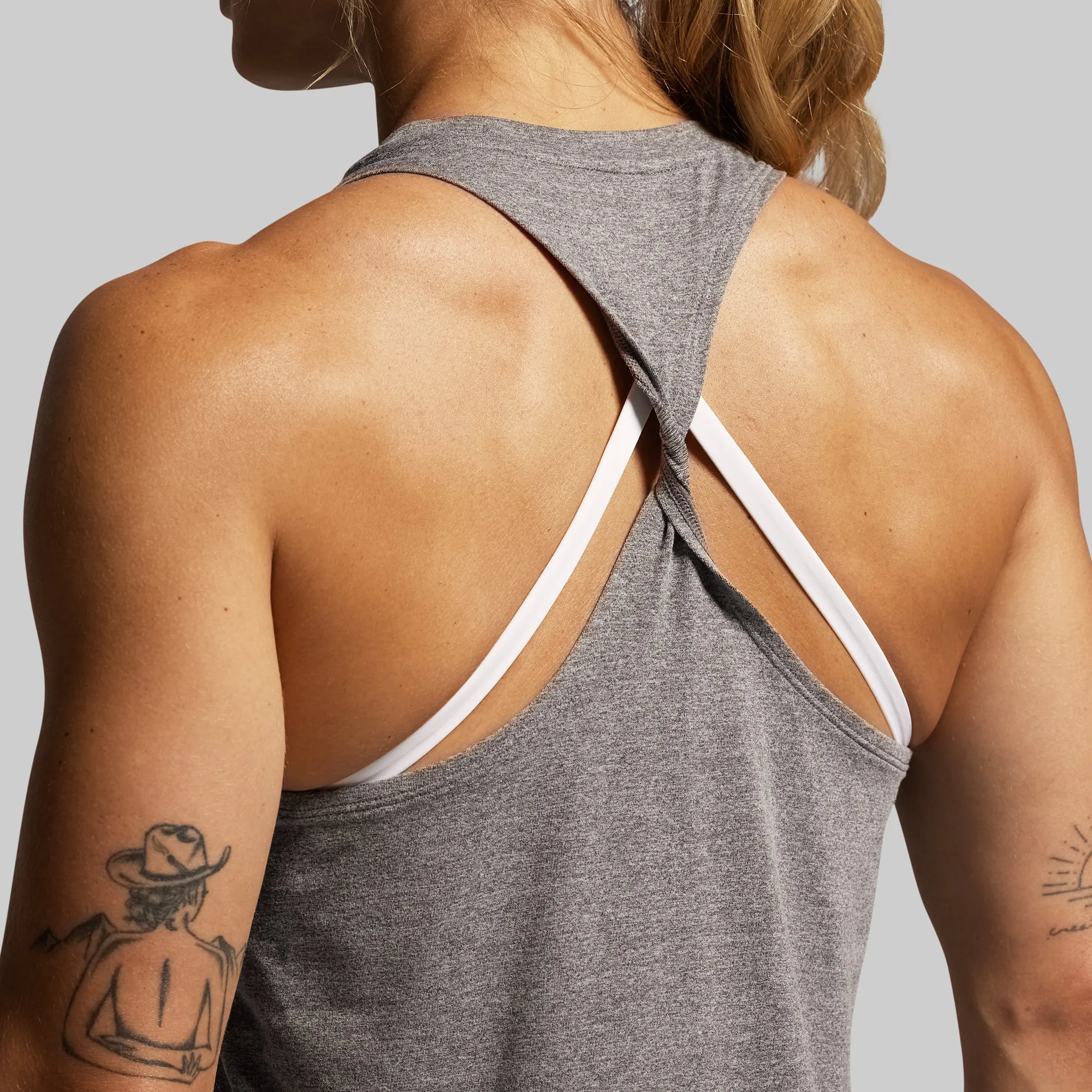 BP Premium Basic Twist Tank (Heather Grey) sold by Born Primitive product image thumbnail 3