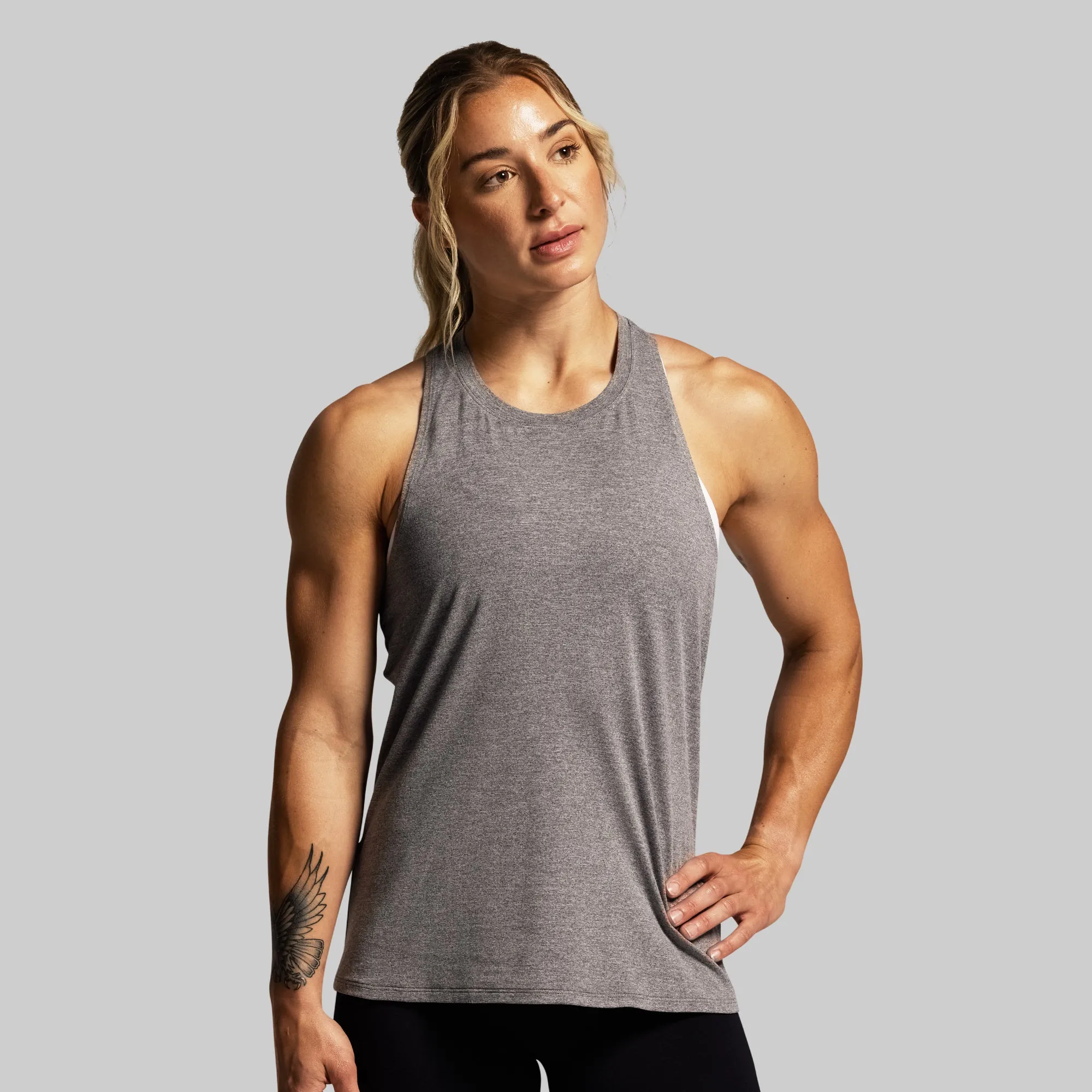 BP Premium Basic Twist Tank (Heather Grey) sold by Born Primitive product image thumbnail 2