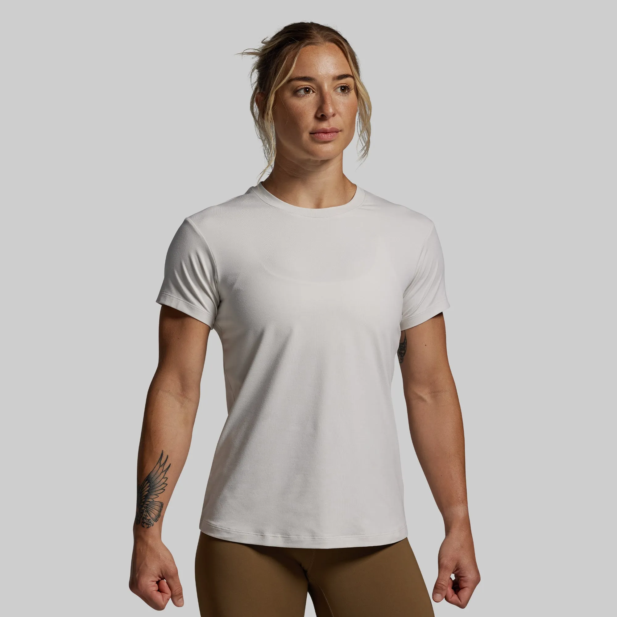 Women's BP Premium Basic Crew (Sand) sold by Born Primitive