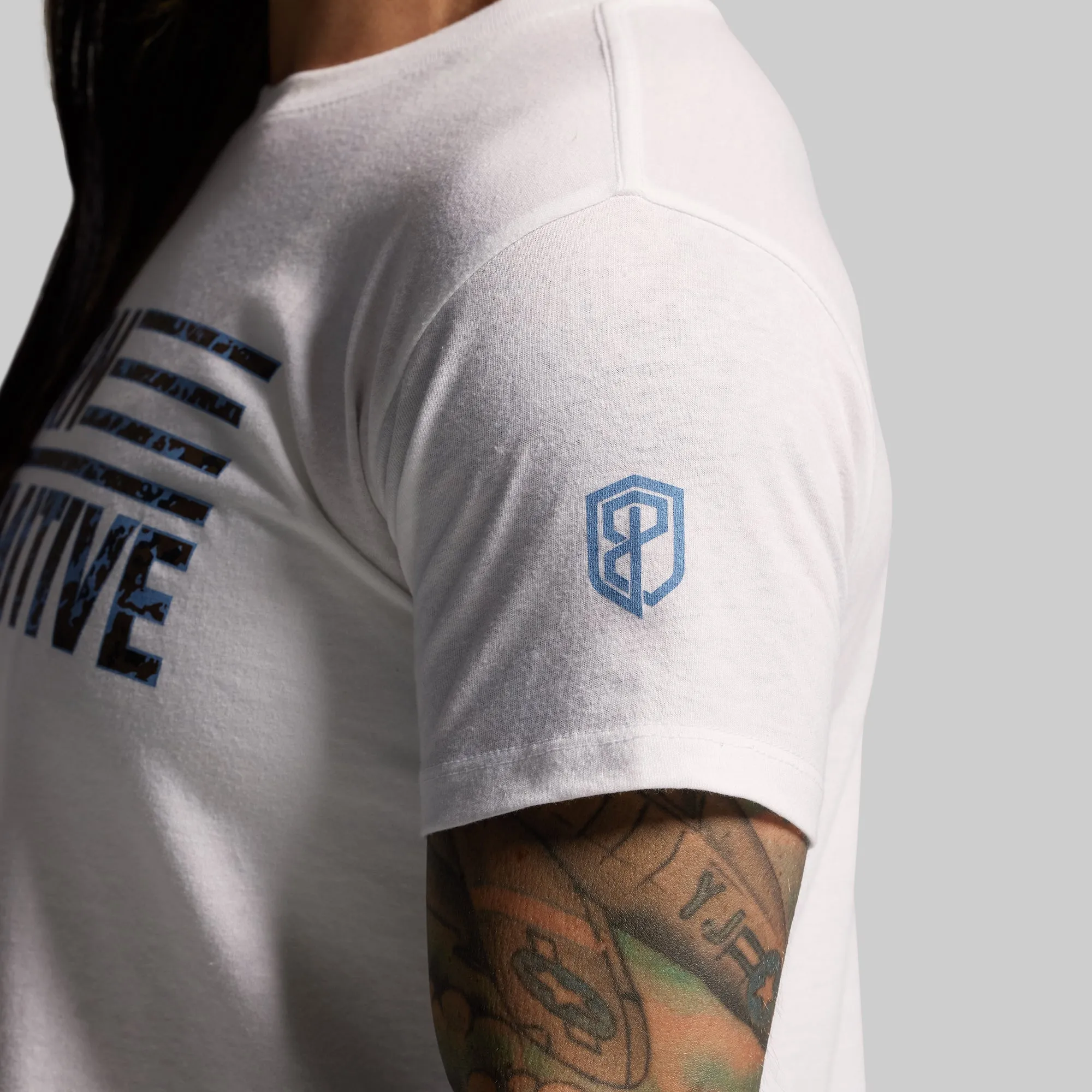 BP Flag Crop Tee (White/Speckle) sold by Born Primitive product image thumbnail 3