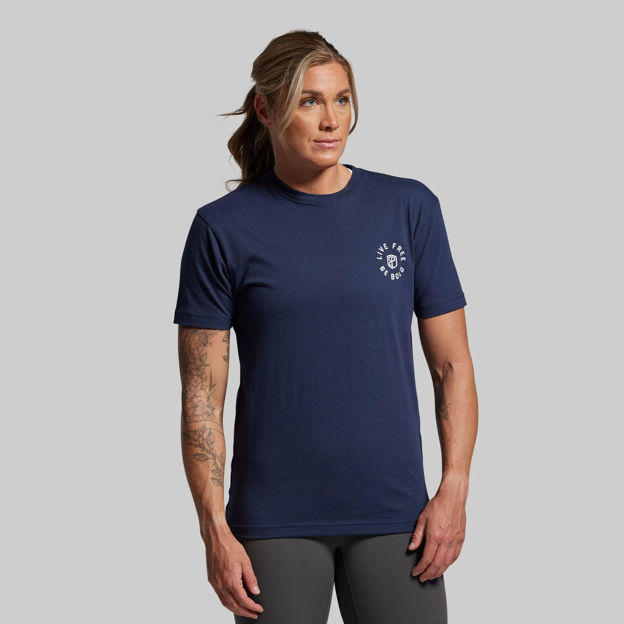 Live Free Be Bold Tee (Navy) sold by Born Primitive product image thumbnail 2