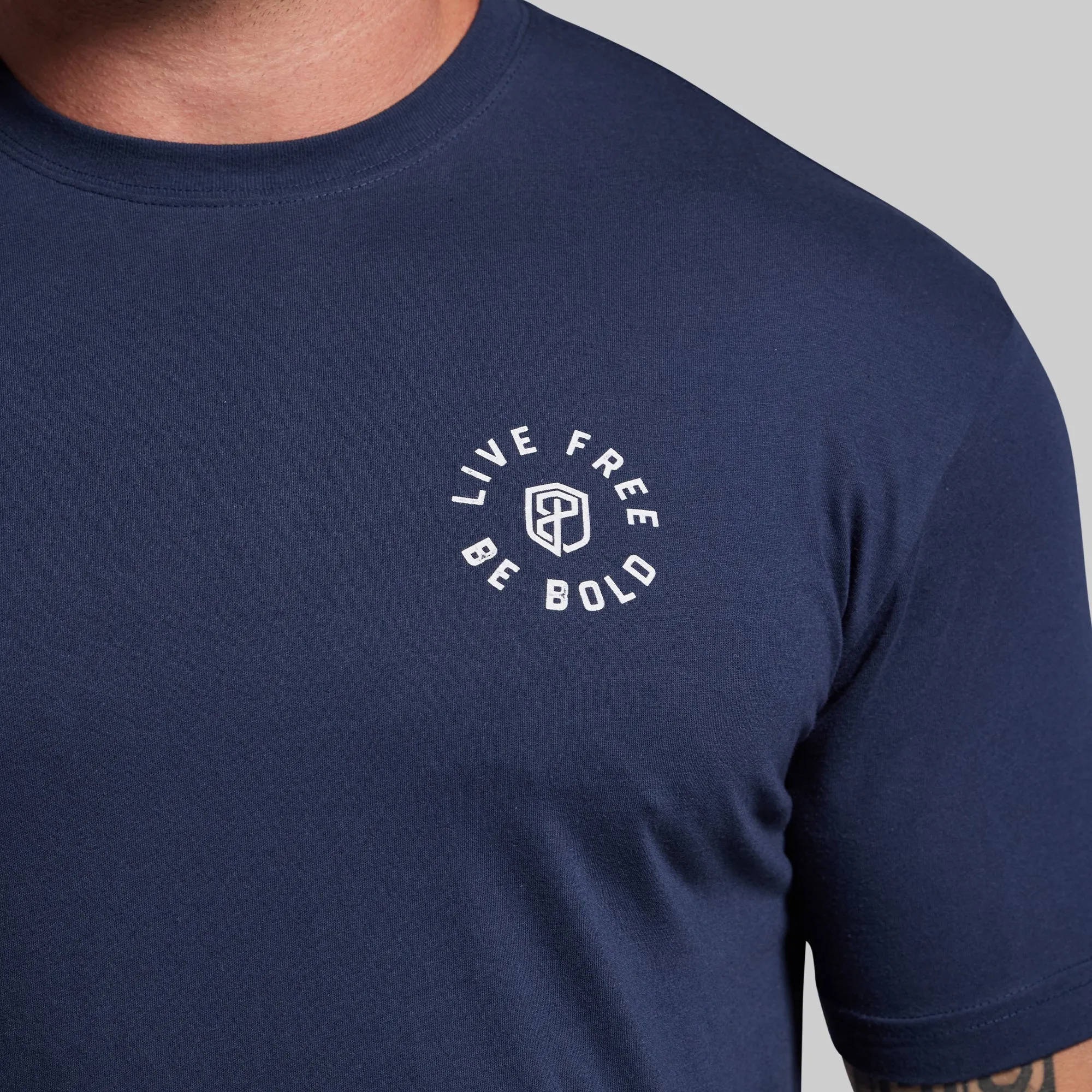 Live Free Be Bold Tee (Navy) sold by Born Primitive product image thumbnail 3
