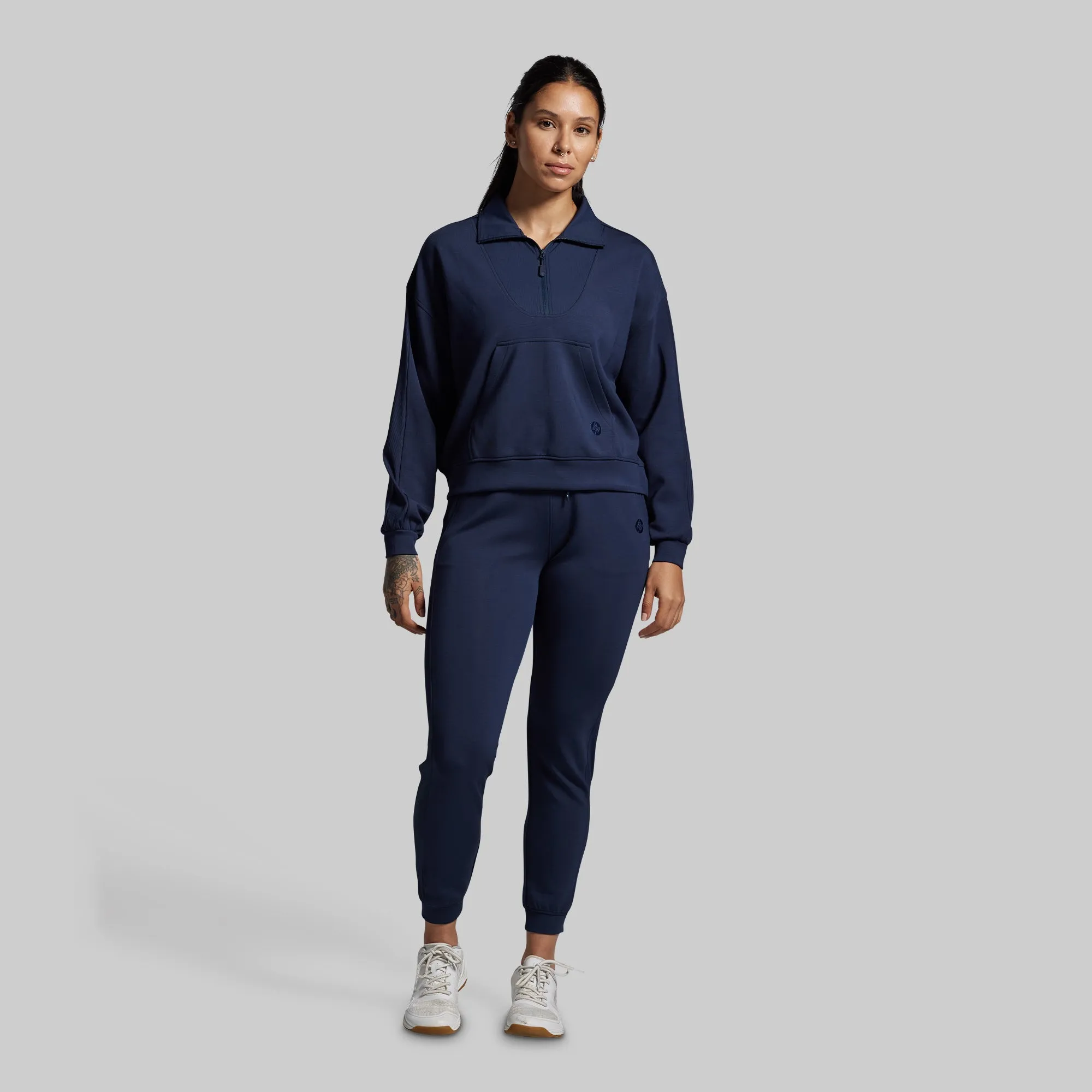 Lounge Lux Quarter Zip Pullover Set (BP Navy) sold by Born Primitive