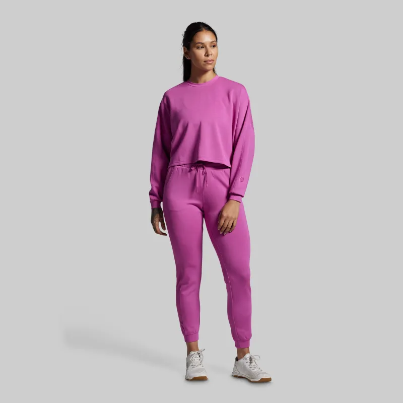 Lounge Lux Cropped Pullover Set (Viola) sold by Born Primitive