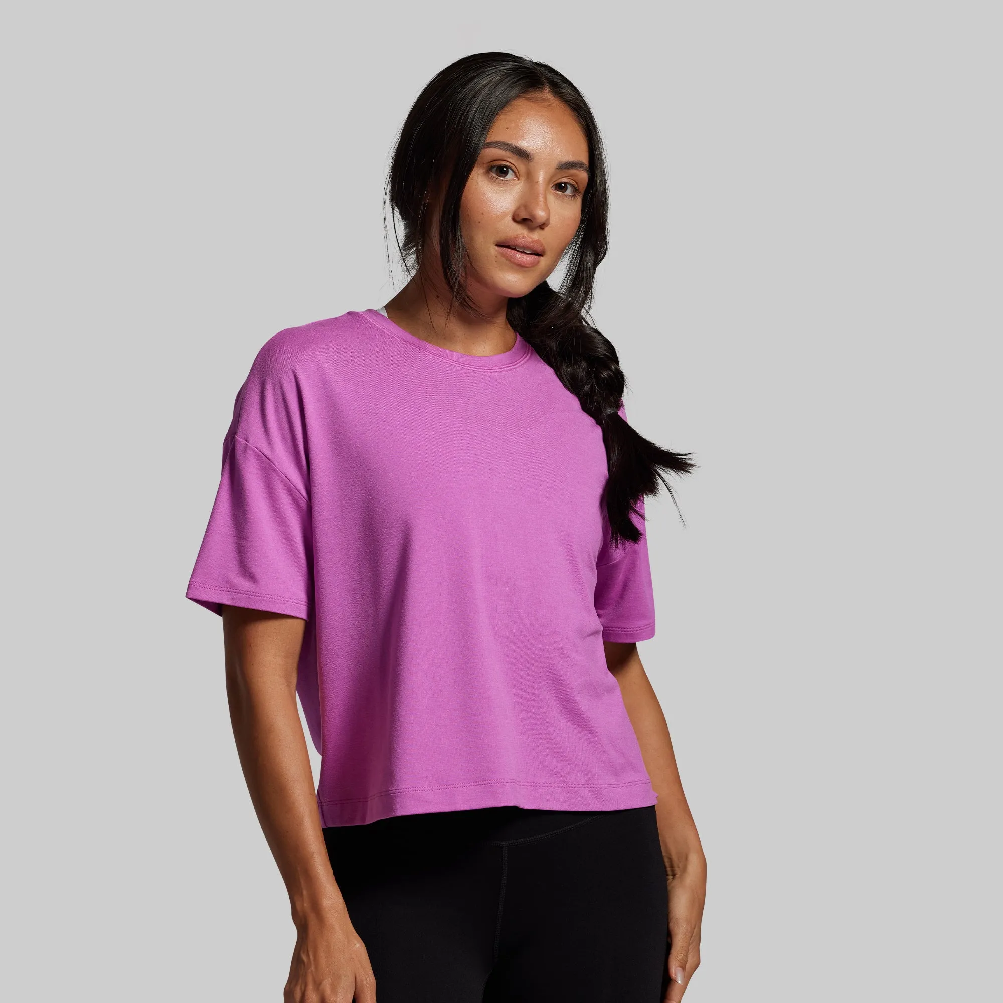 BP Premium Basic Crop Tee (Viola) sold by Born Primitive