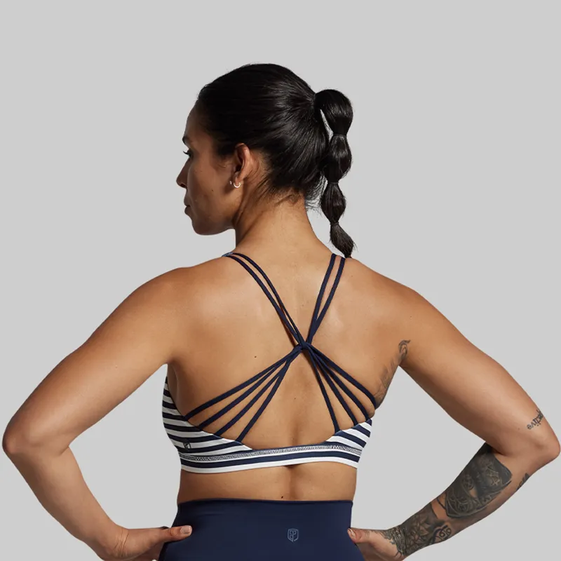 Vitality Sports Bra 2.0 (BP Navy Stripe) sold by Born Primitive