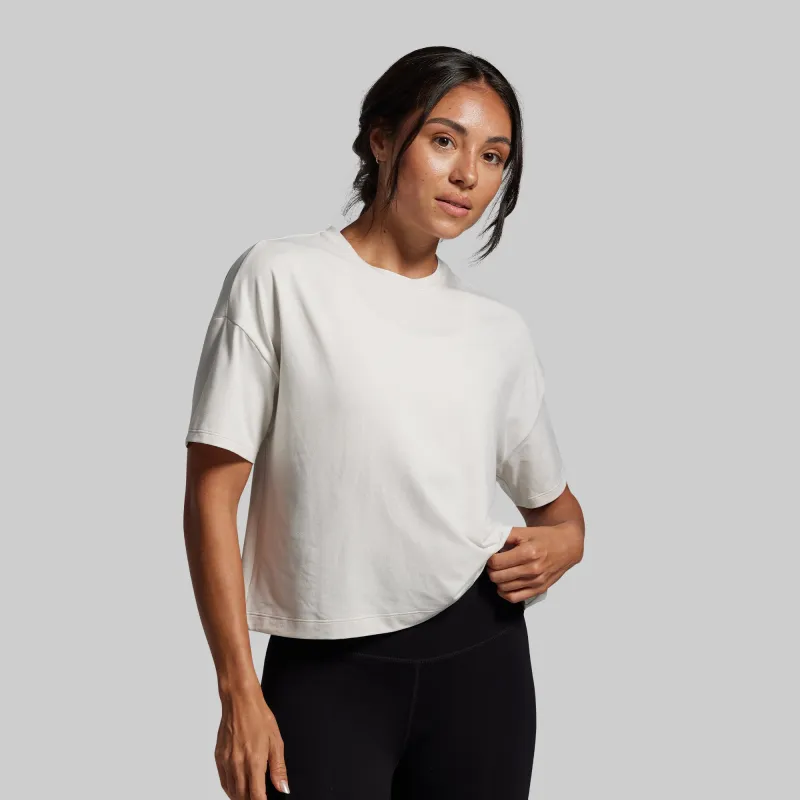 BP Premium Basic Crop Tee (Sand) sold by Born Primitive