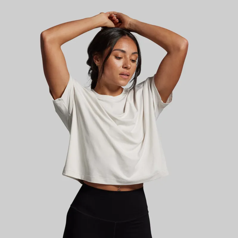 BP Premium Basic Crop Tee (White) sold by Born Primitive