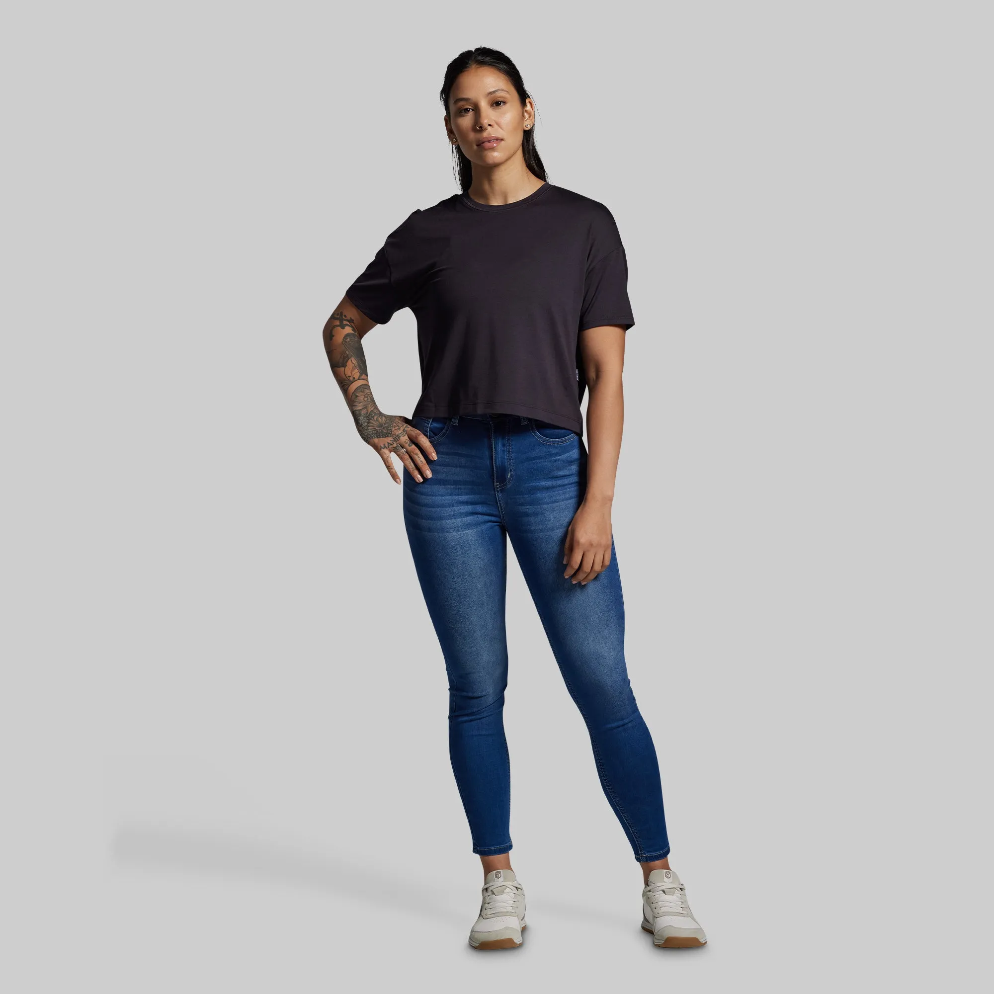 BP Premium Basic Crop Tee (Black) sold by Born Primitive product image thumbnail 3