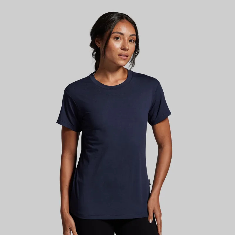 Women's BP Premium Basic Crew (BP Navy) sold by Born Primitive