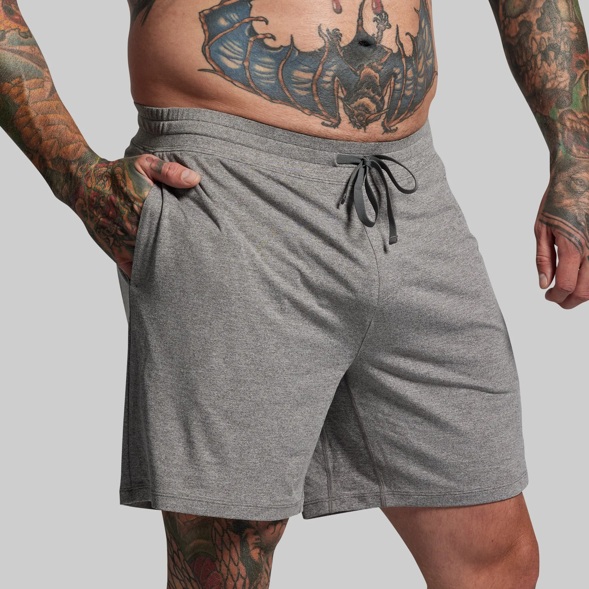 BP Premium Basic All-In-One Short (Heather Grey) sold by Born Primitive product image thumbnail 3