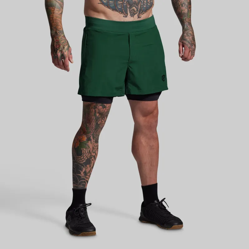 Versatile Short w/ Compression 5" (Grove) sold by Born Primitive