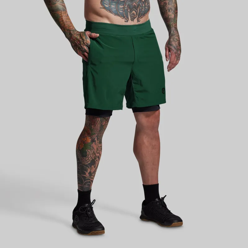 Versatile Short w/ Compression 7" (Grove) sold by Born Primitive