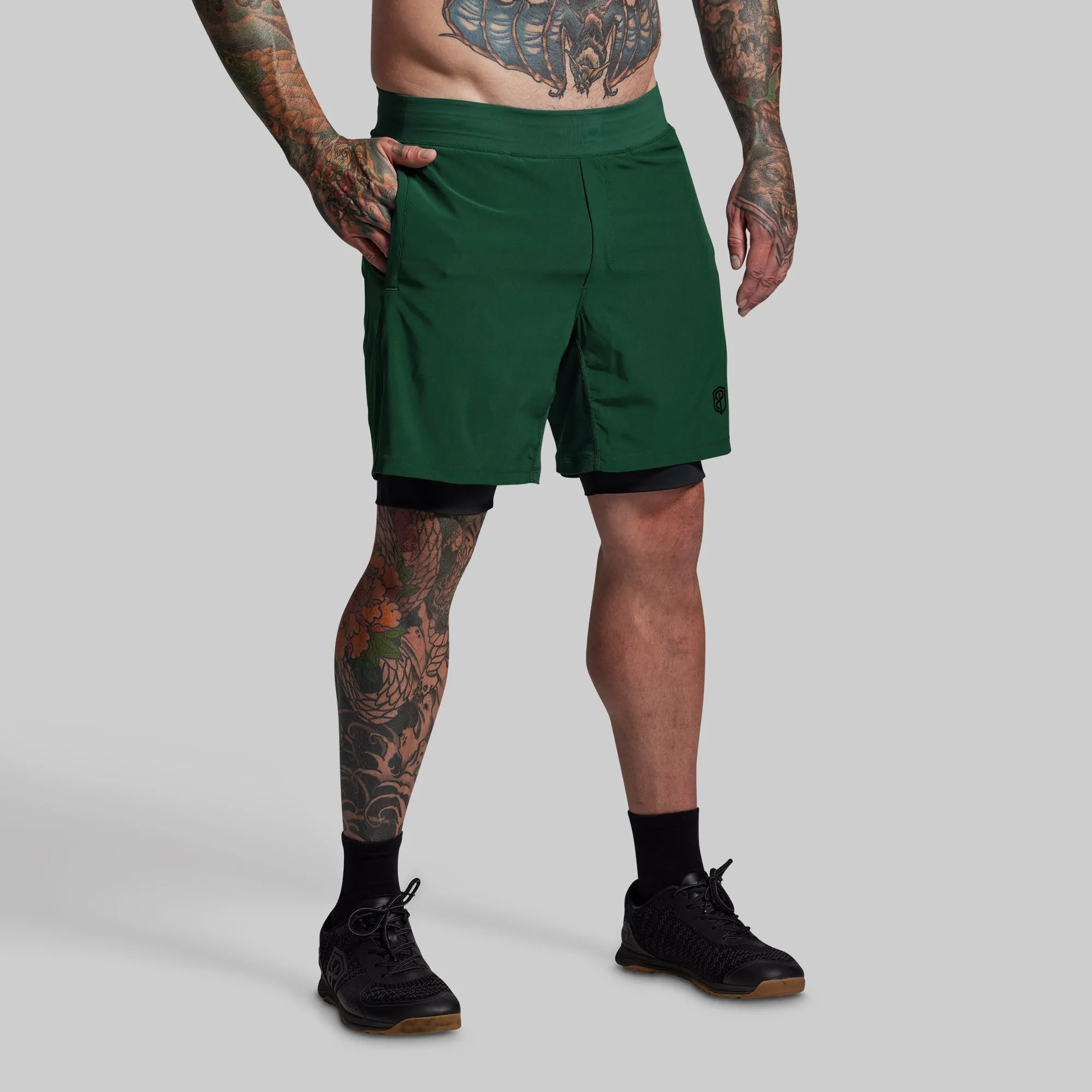 Versatile Short w/ Compression 7" (Grove) sold by Born Primitive