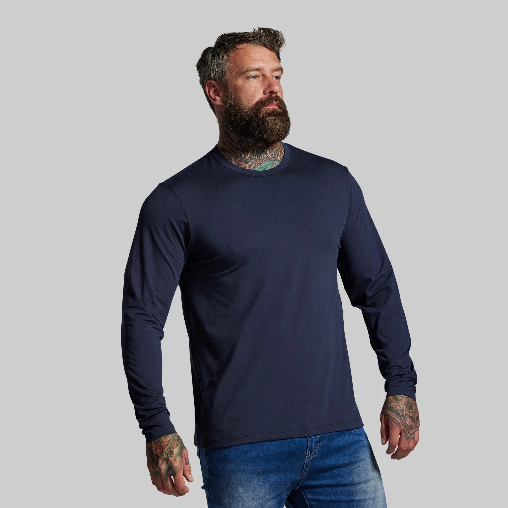 BP Premium Basic Long Sleeve (BP Navy) sold by Born Primitive