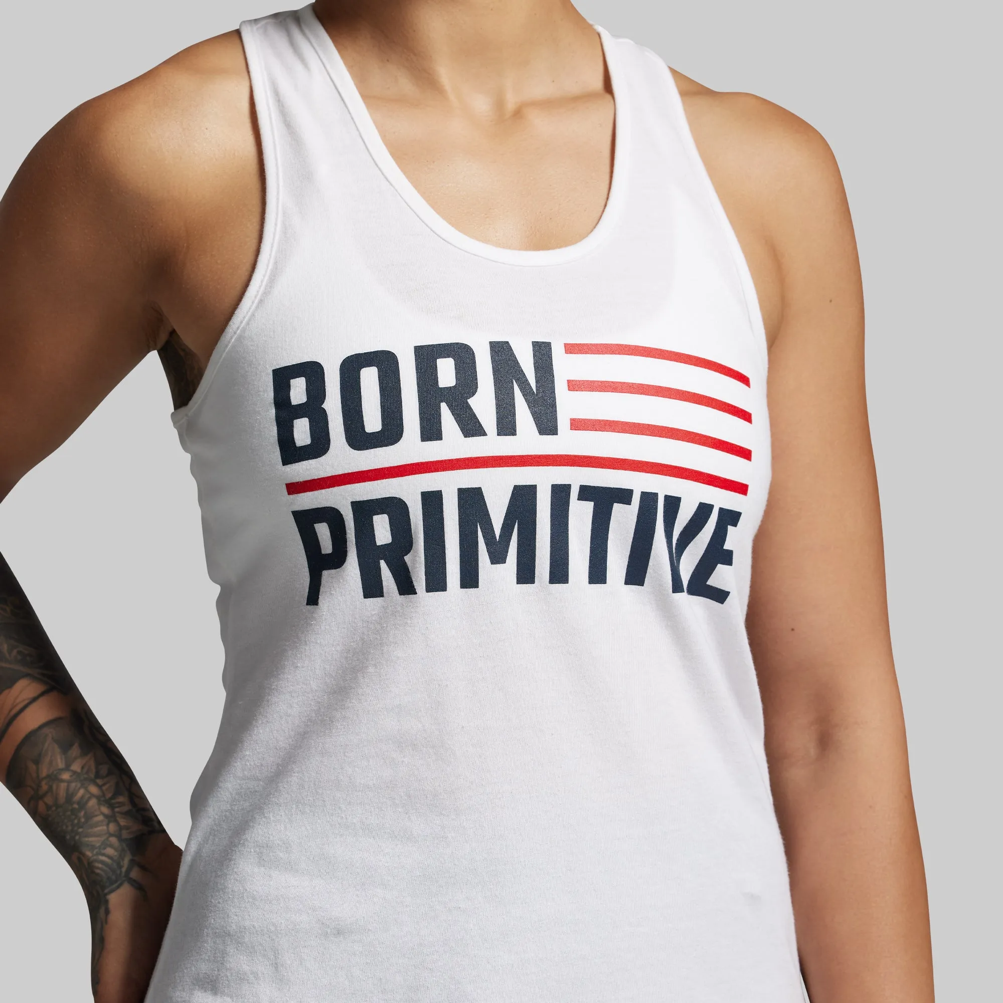 BP Flag Staple Tank (White) sold by Born Primitive product image thumbnail 3