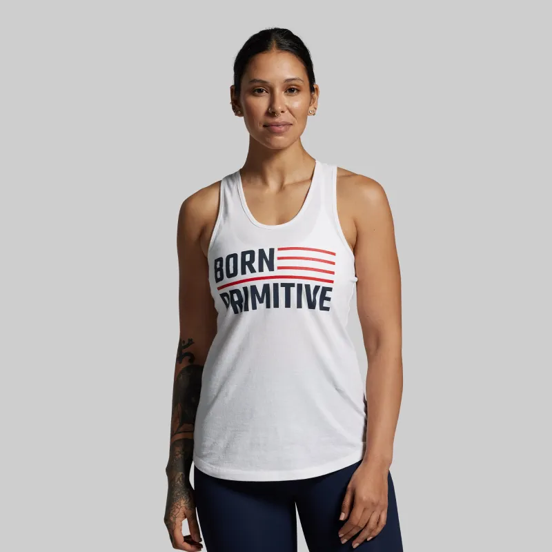 BP Flag Staple Tank (White) sold by Born Primitive