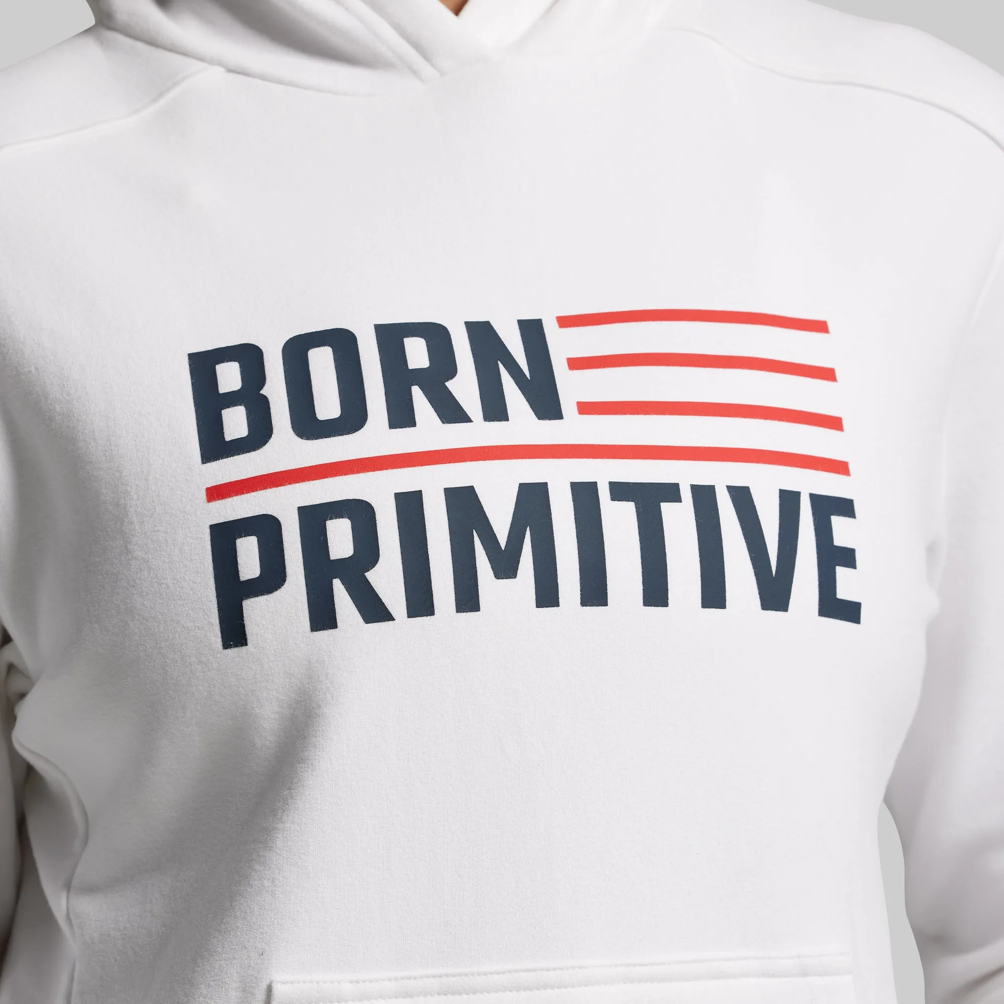 BP Flag Women's Unmatched Hoodie (White) sold by Born Primitive product image thumbnail 3