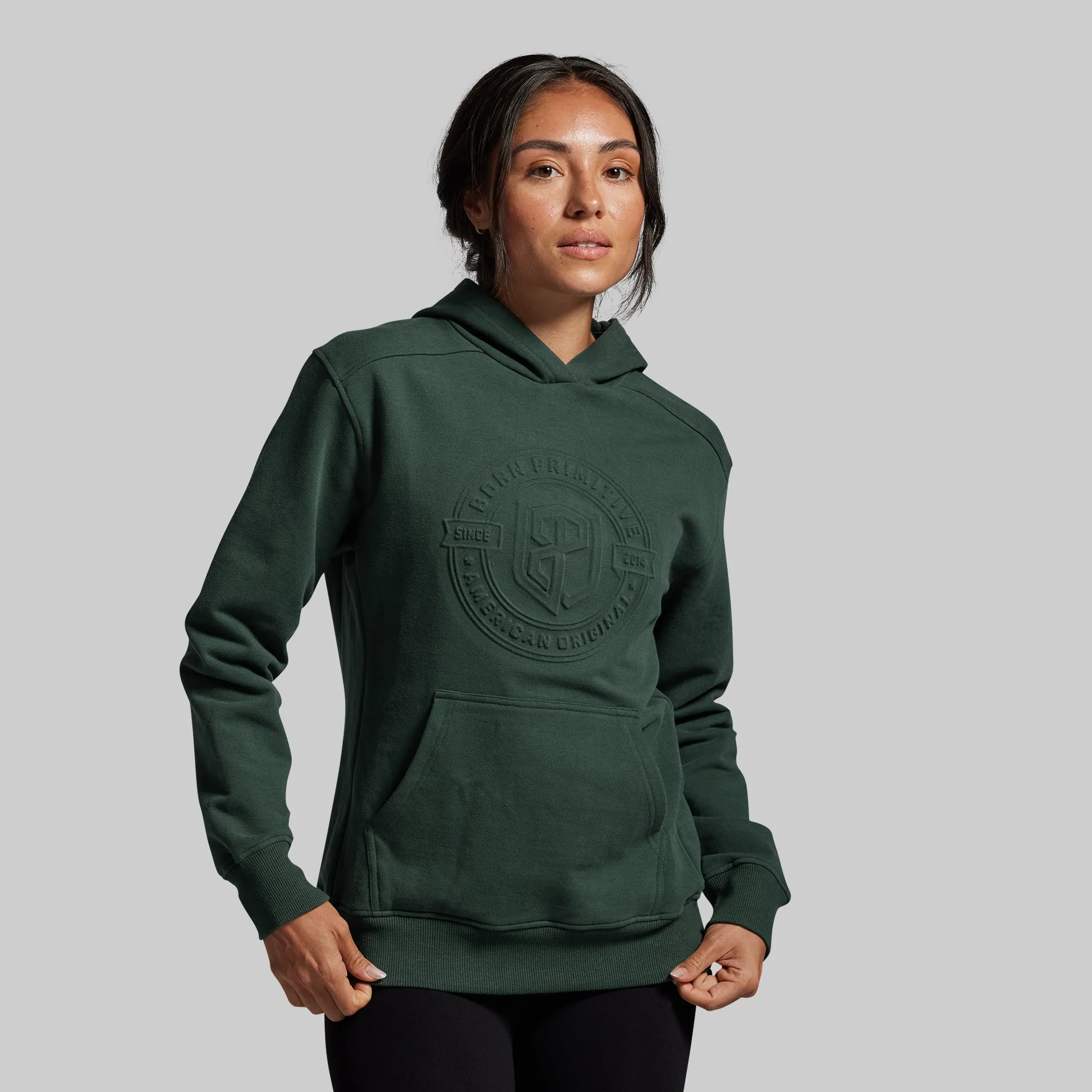American Original Embossed Women's Unmatched Hoodie (Grove) sold by Born Primitive