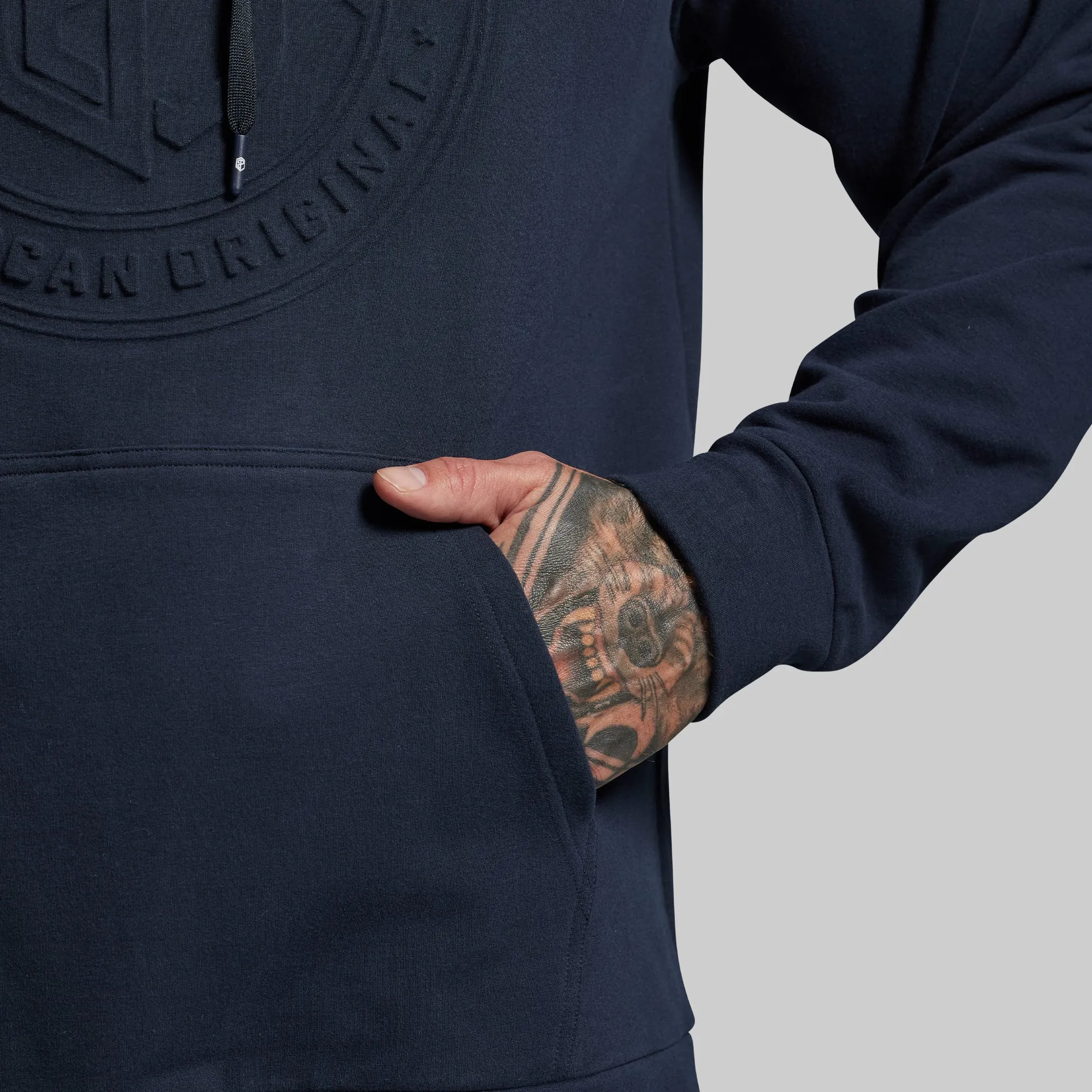 American Original Embossed Men's Unmatched Hoodie (BP Navy) sold by Born Primitive product image thumbnail 4