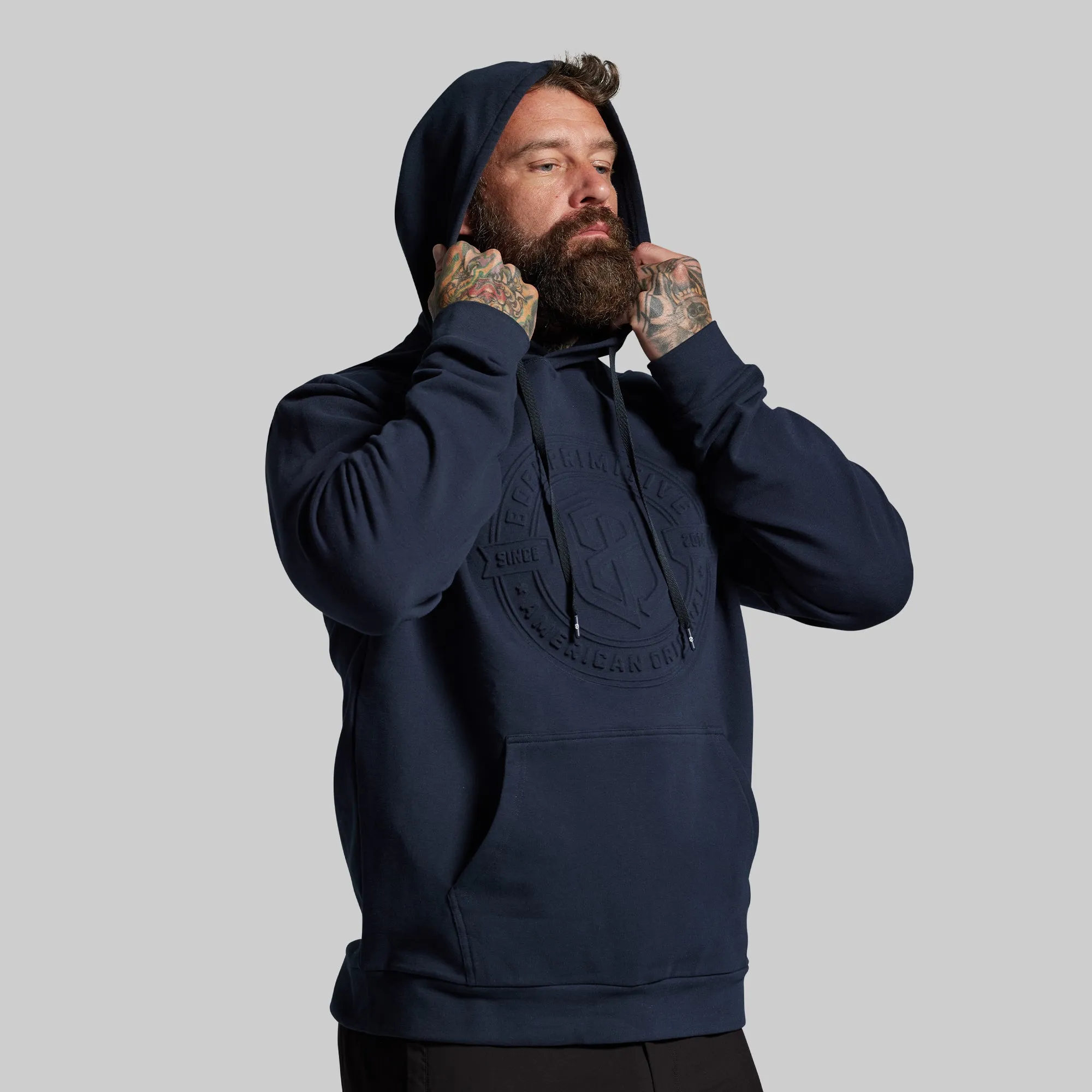 American Original Embossed Men's Unmatched Hoodie (BP Navy) sold by Born Primitive product image thumbnail 5