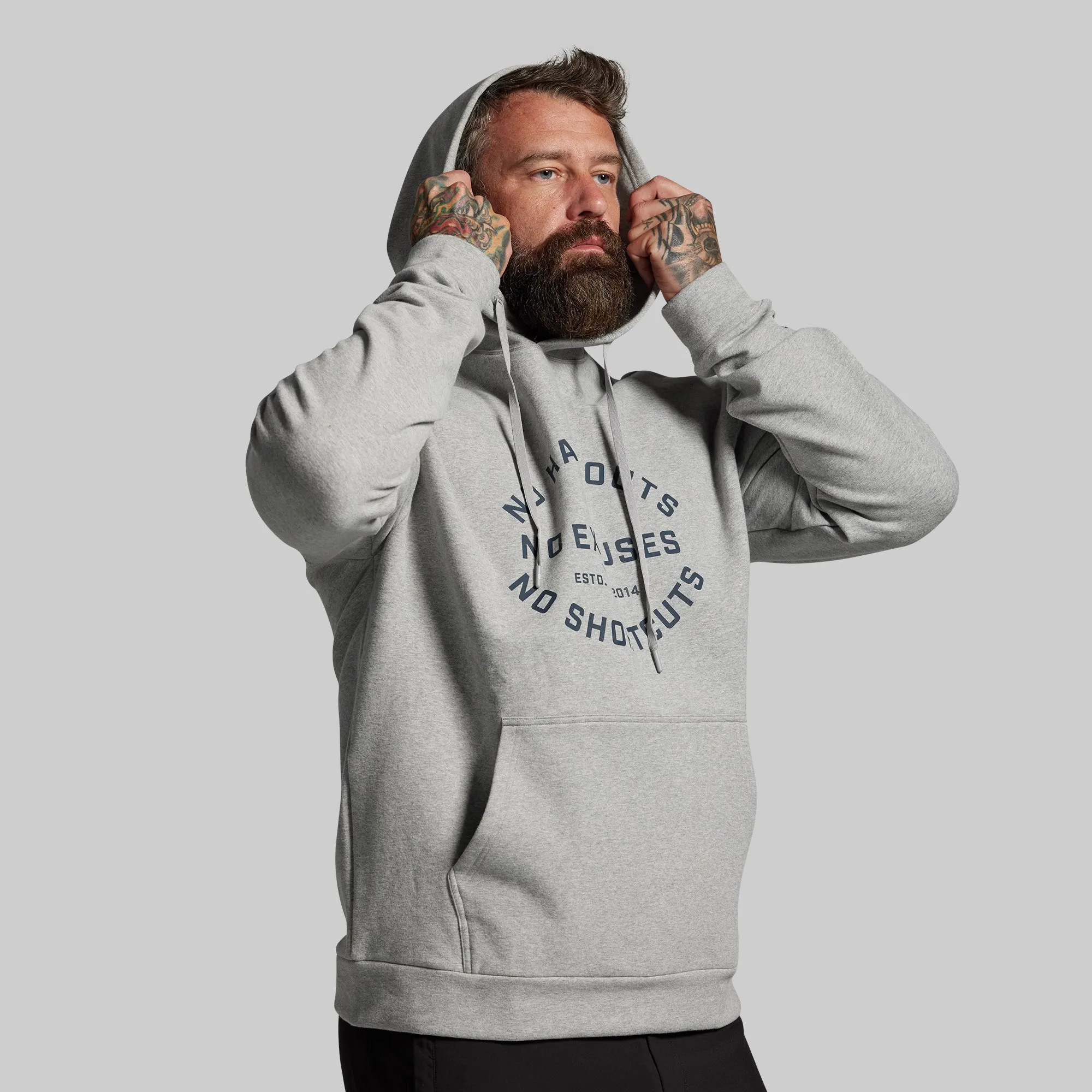 No Excuses Men's Unmatched Hoodie (Heather Grey) sold by Born Primitive product image thumbnail 5