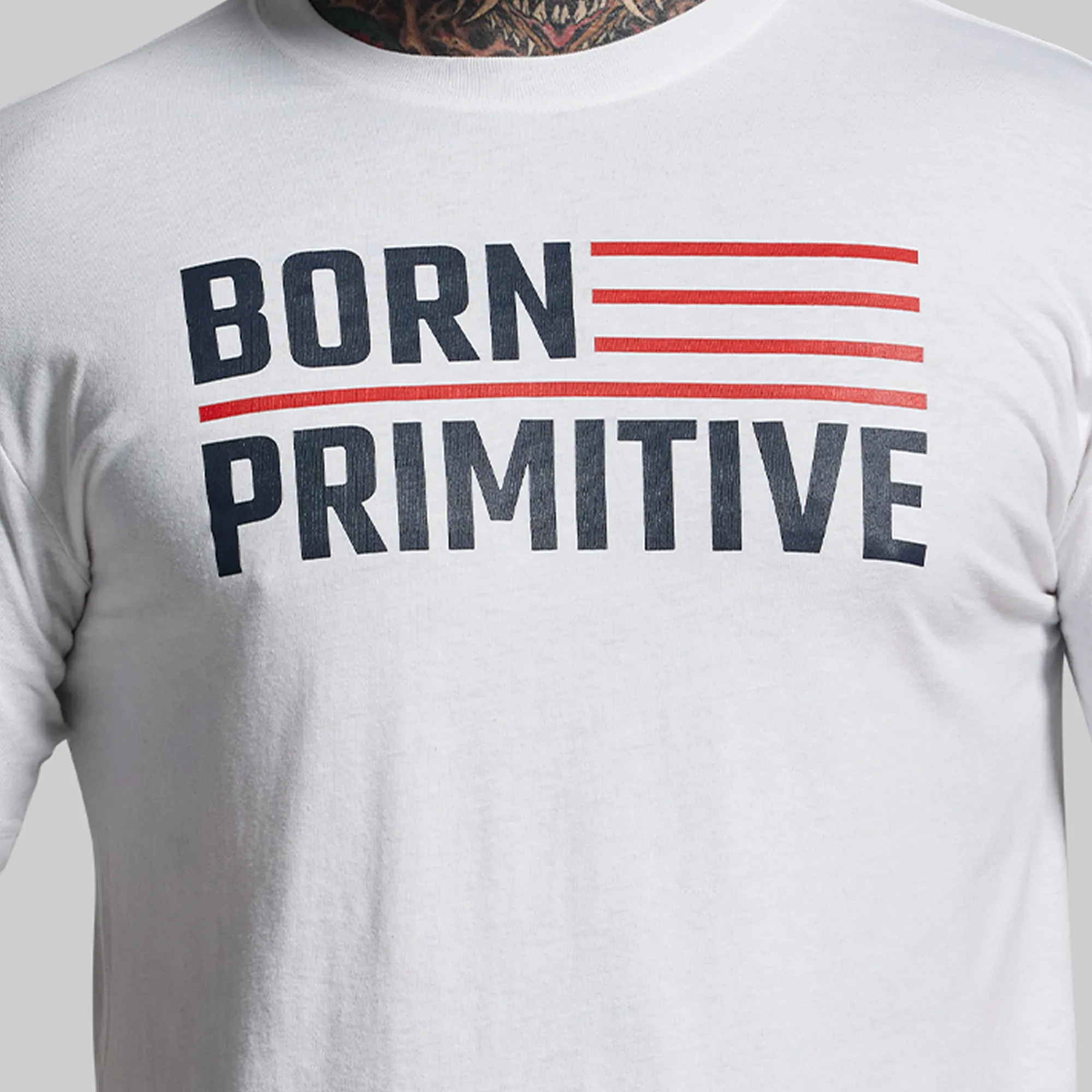 BP Flag Tee (White/Red) sold by Born Primitive product image thumbnail 3