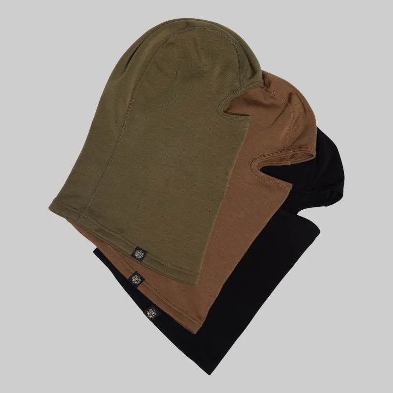 Ridgeline Merino Balaclava 240 (Black) sold by Born Primitive