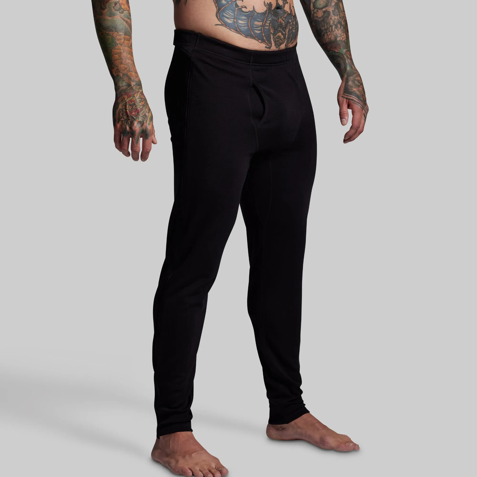 Ridgeline Merino Full Zip Bottom 240 (Black) sold by Born Primitive
