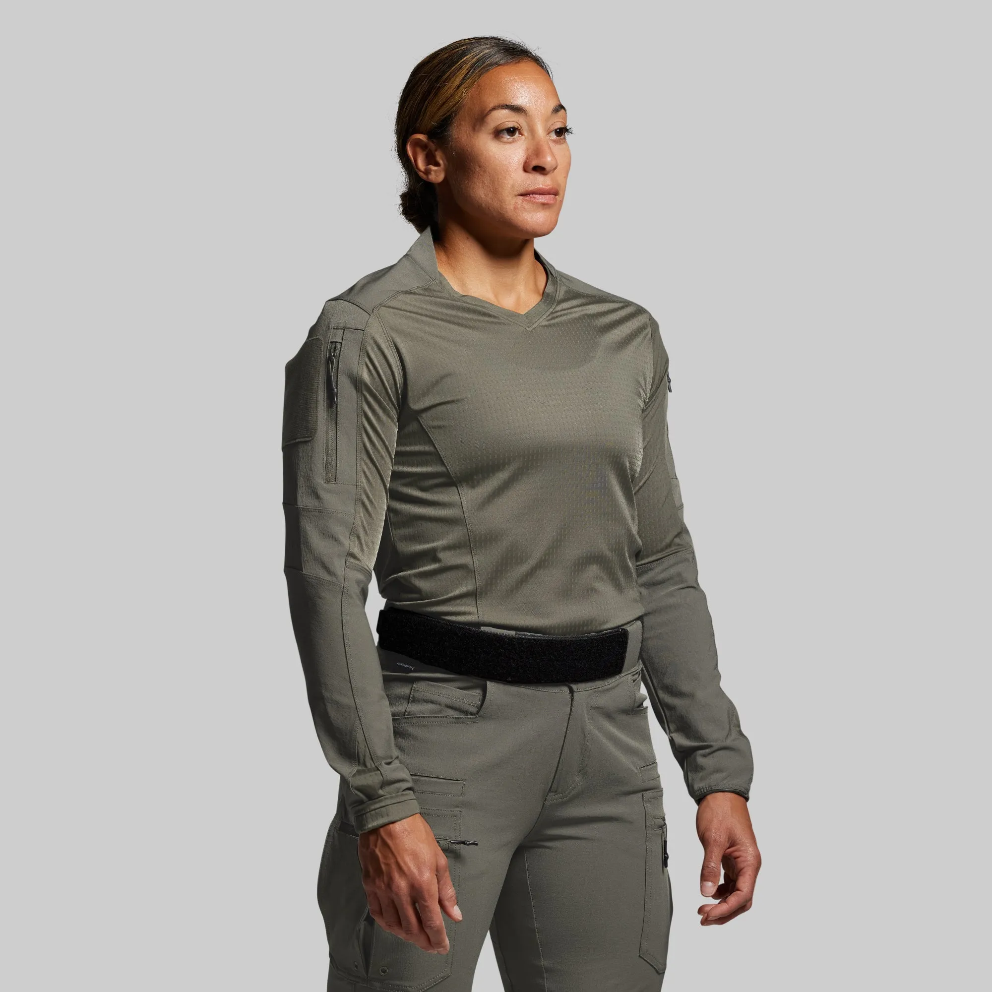 Women's Long Sleeve Op Top Pro (Ranger Green) sold by Born Primitive