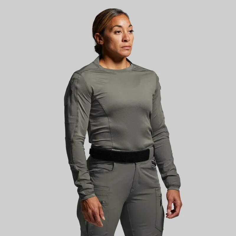 Women's Long Sleeve Op Top (Ranger Green) sold by Born Primitive
