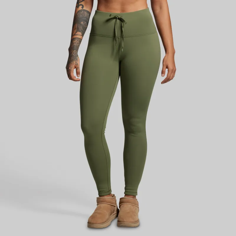 Fleece Lined Legging (Deep Green) sold by Born Primitive