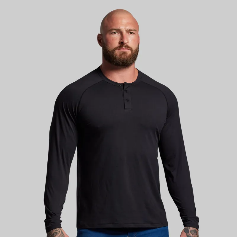 BP Premium Basic Henley (Black) sold by Born Primitive