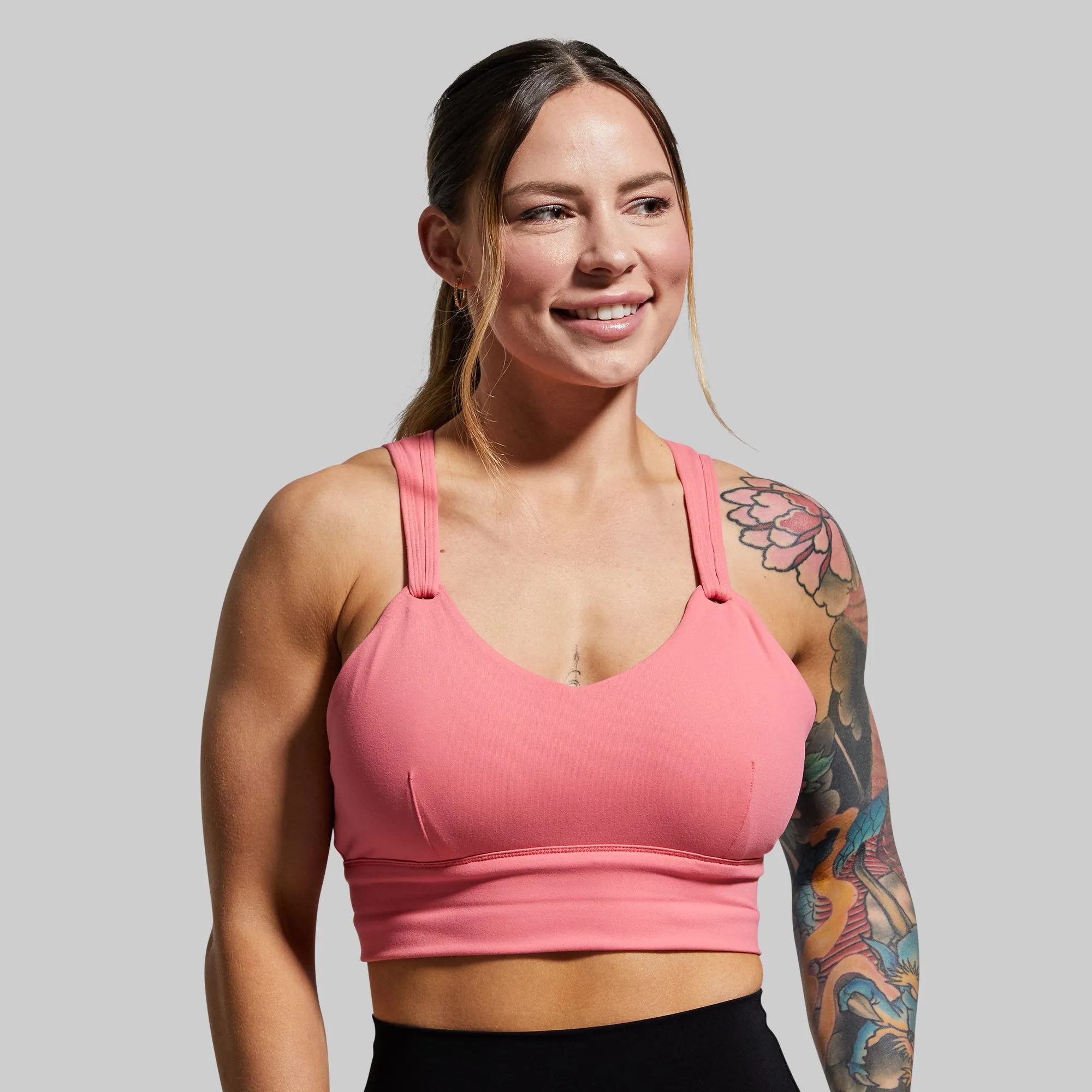 Milk and Muscles Nursing Sports Bra (Peach) sold by Born Primitive