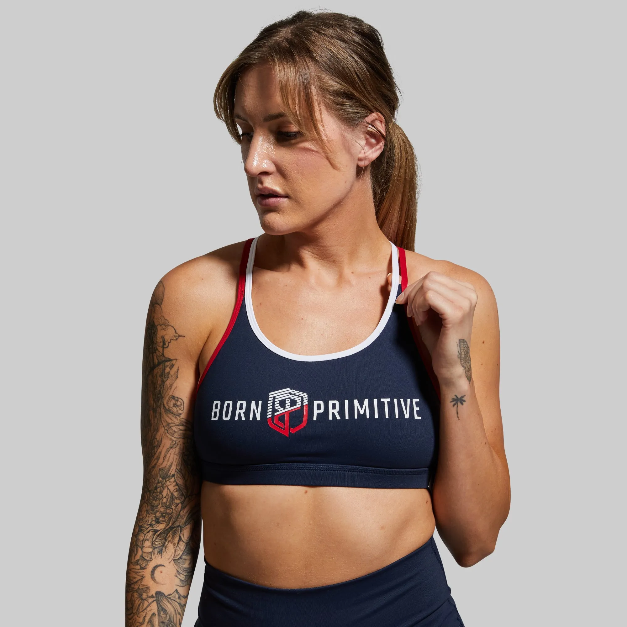 Warrior Sports Bra (Brand Strength-Navy) sold by Born Primitive product image thumbnail 2
